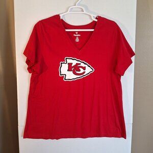 Fanatics football tee shirt womens size 2x color red, wear to support your team